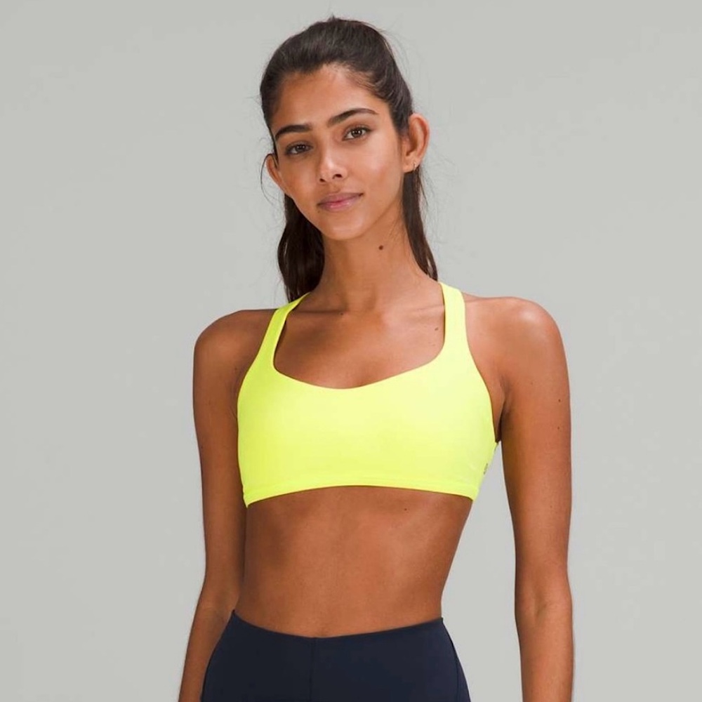 Lululemon Free to Be Bra Wild *Light Support in Electric Lemon (Size 8)